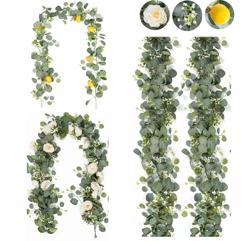 Eucalyptus Preserved - ● Artificial Eucalyptus Lemon Flowers Hanging