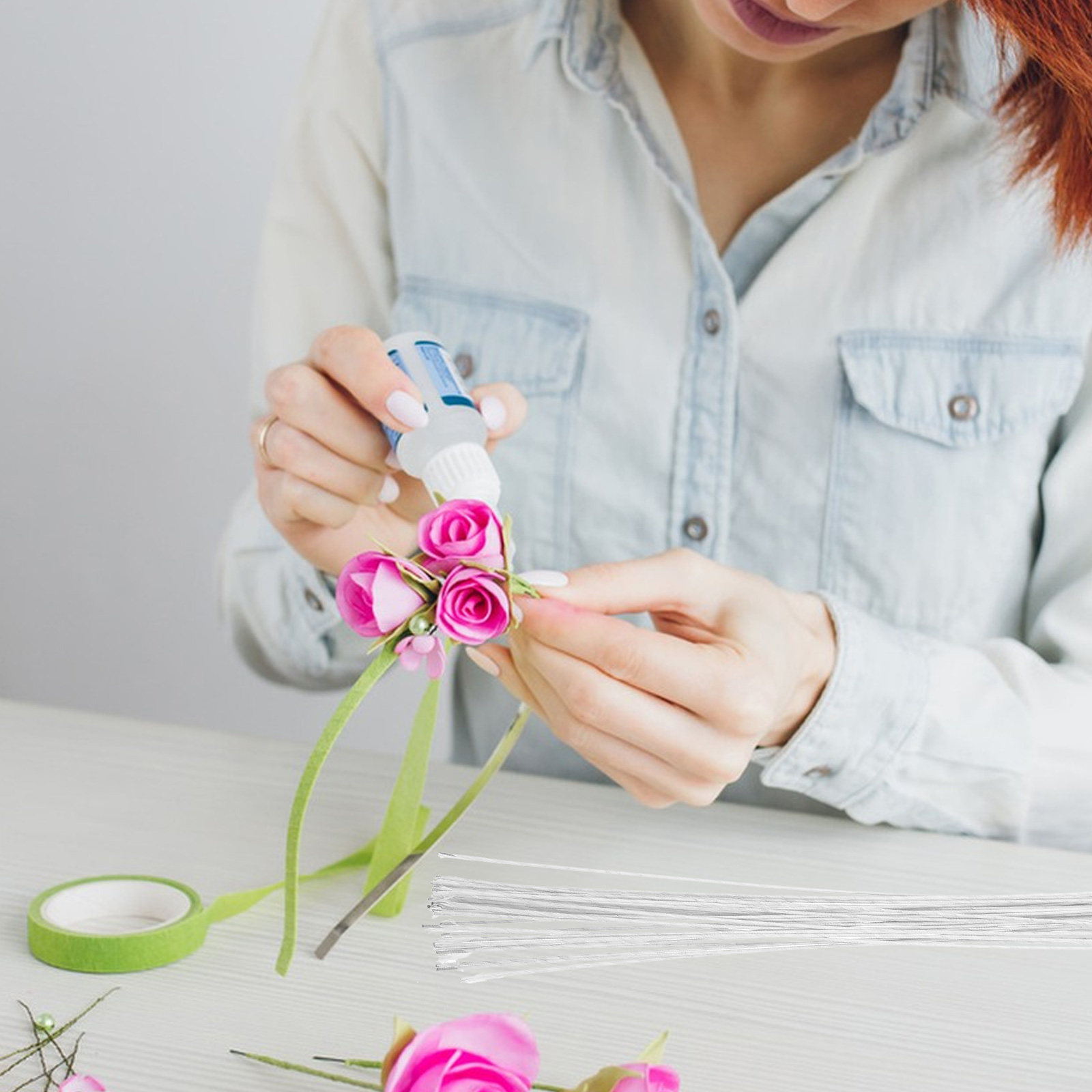 40Pcs Iron Wire Floral Stems S - огляд і ціна Wire Stem Florist