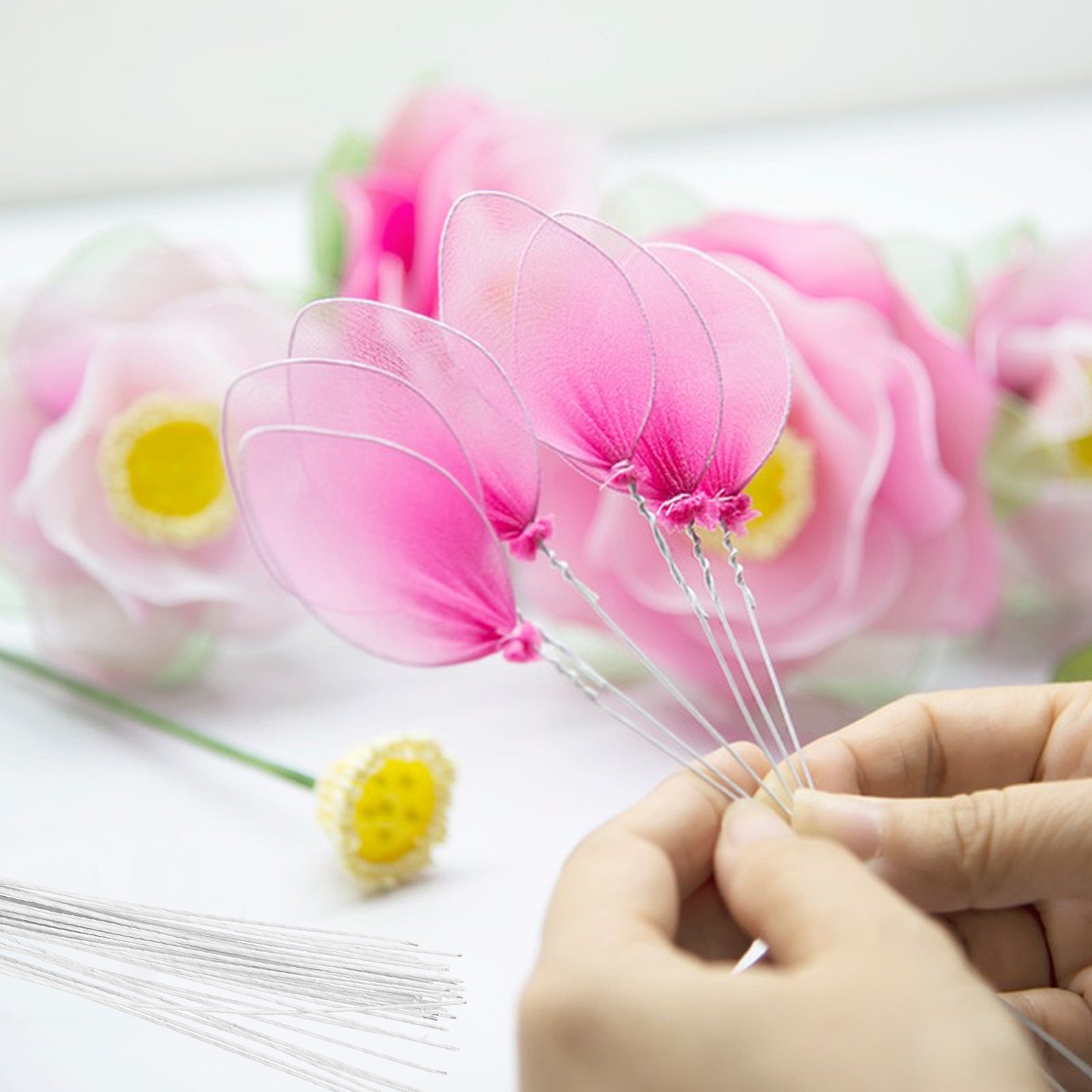 40Pcs Iron Wire Floral Stems S - огляд і ціна Wire Stem Florist